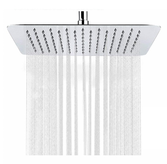 8 inch Square Ultra Slim Stainless Steel Shower head Overhead Showers Without shower arm