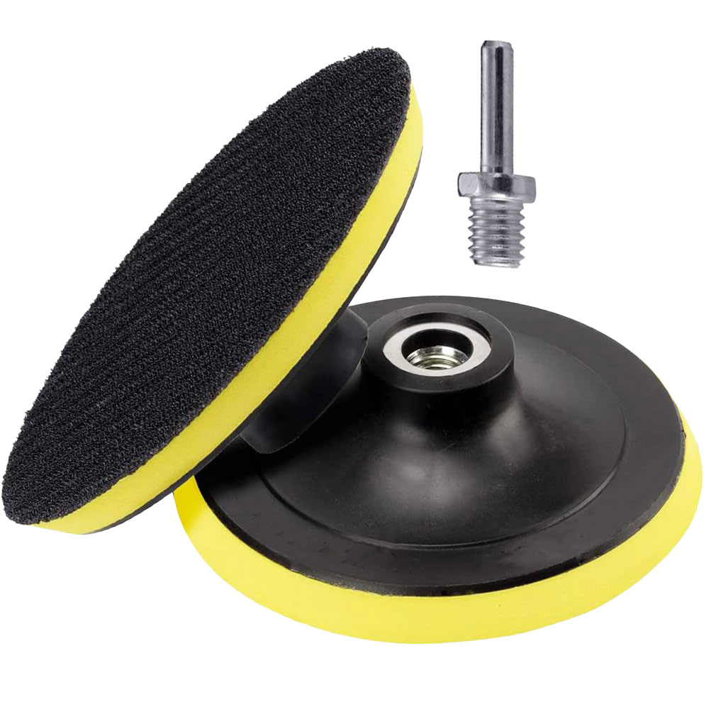 Backer Pad 7-Inch Hook and Loop Backing Pads with M14 Drill Adapter for Polishing Sanding 