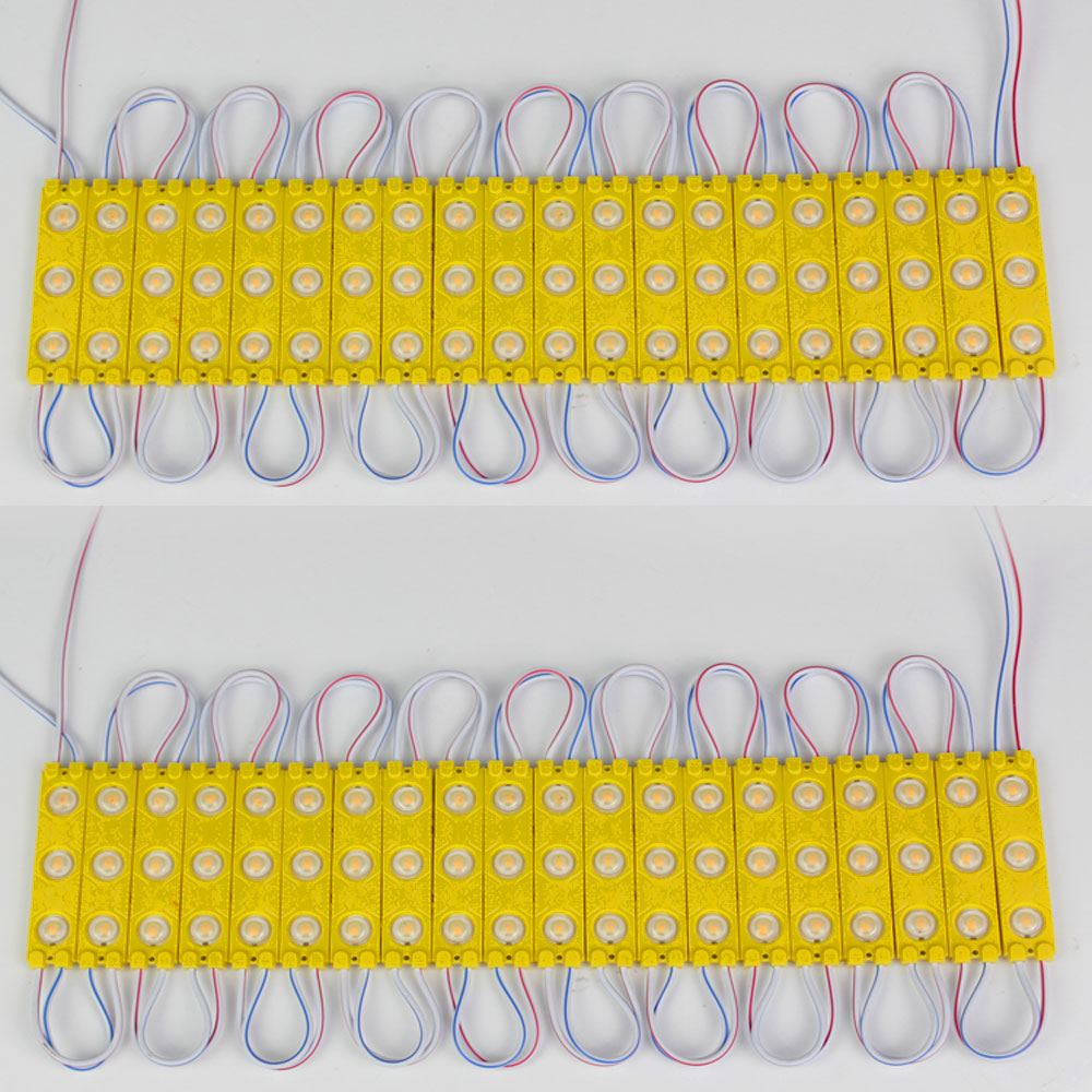 3 LED Strips 12V Waterproof 5630/5730 LED SMD Injection Module (Color - Yellow, 40 Modules led)