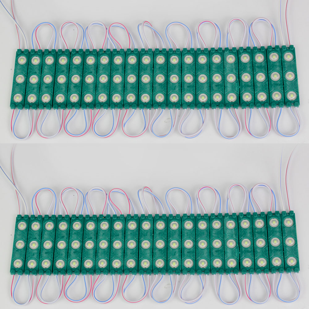 3 LED Strips 12V Waterproof 5630/5730 LED SMD Injection Module (Color - Green, 40 Modules led)
